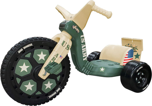 The Original Big Wheel 16 Inch Tricycle - Big Wheel for Kids 3-8 Boys Girls Outdoor Kids Toys Drift Trike (Army)