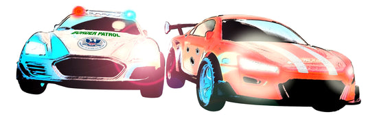 Border Pursuit slot cars, Border Patrol and Vigilante