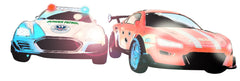 Border Pursuit Slot Car Racing Set — Electric Race Track with 2 Cars