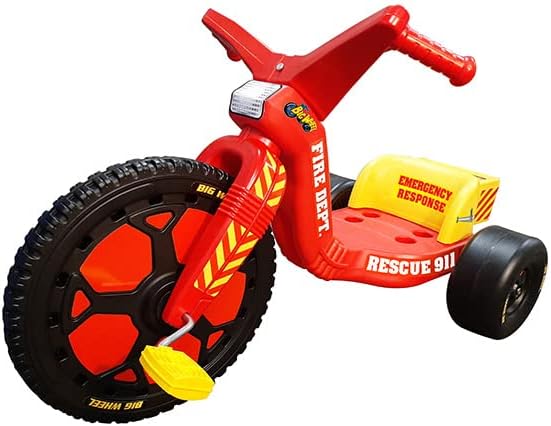 The Original Big Wheel 16 Inch Tricycle - Big Wheel for Kids 3-8 Boys Girls Outdoor Kids Toys Drift Trike (Fire Rescue)