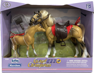 Grand Champion Medium Horse and Mini Horse playset, tan